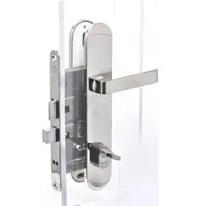 ~ Entry Mortise Lock. Set Complete. 55 mm backset. Heavy Duty. Solid Latch. Mega Yacht Upgrade. Polished Stainless Steel