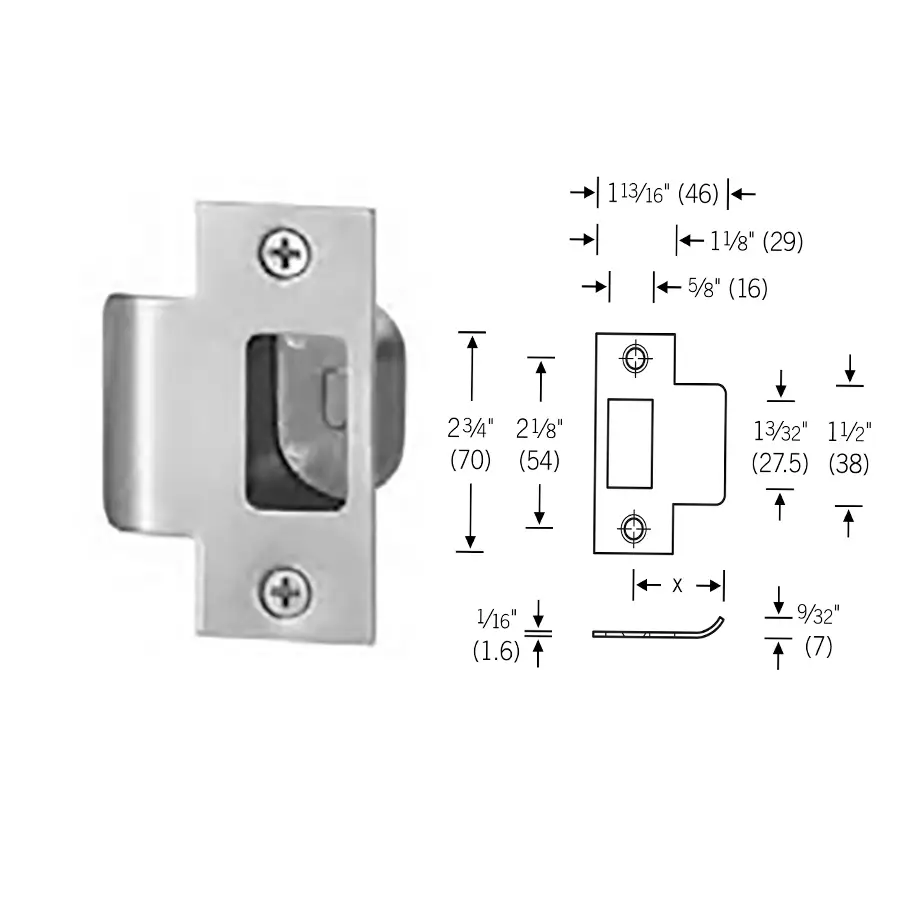 Tubular Privacy Latch with 2 3/8 inch backset. - Image 3