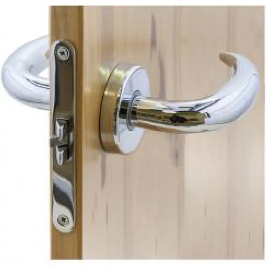 Door lock 50 mm backset Privacy Set brass chrome plated - Image 3